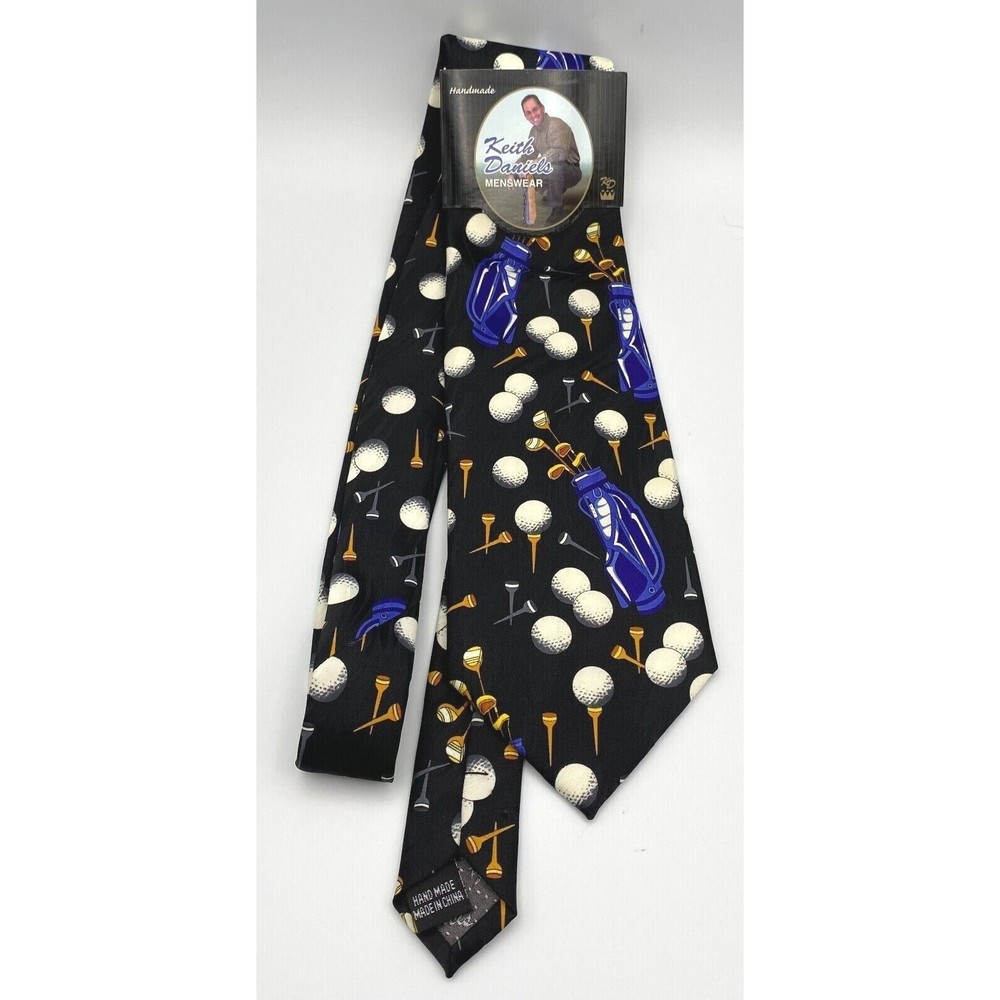 Keith Daniels Menswear Play Ball Series 1 4 of 6 Golf Novelty Tie Necktie NEW